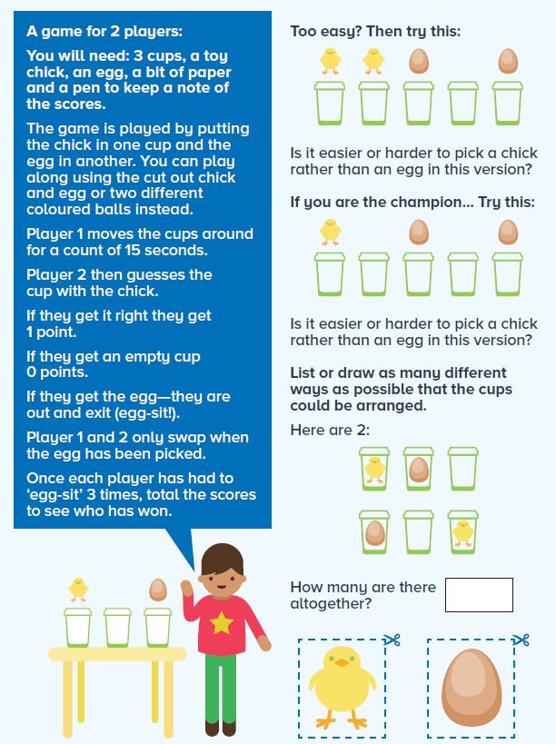 Image of a cartoon boy doing a science experiment, with text explaining the experiment.