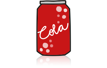 Illustration of a cola can
