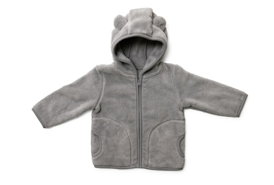 Grey hooded fleece from the Baby Box